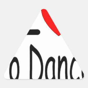 Sticker Triangulaire j'aime danser b