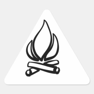 Sticker Triangulaire J'aime les feux de camp