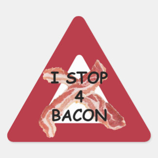 Sticker Triangulaire J'arrête 4 bacon