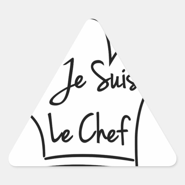 Sticker Triangulaire Je Suis Le Chef (Devant)