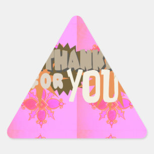 Sticker Triangulaire Je vous remercie : Une expression sincère