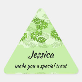 Sticker Triangulaire Joli cadeau Feuille Cuisine maison