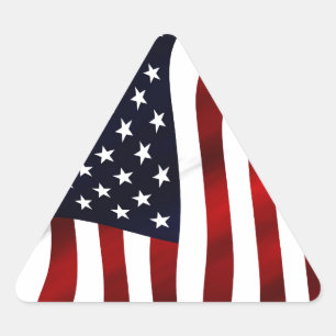 Sticker Triangulaire Jour de l'indépendance patriotique du drapeau amér