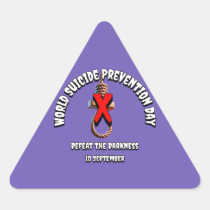 Sticker Triangulaire Journée mondiale de la prévention du suicide. Défa