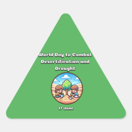 Sticker Triangulaire Journée mondiale de lutte contre la désertificatio