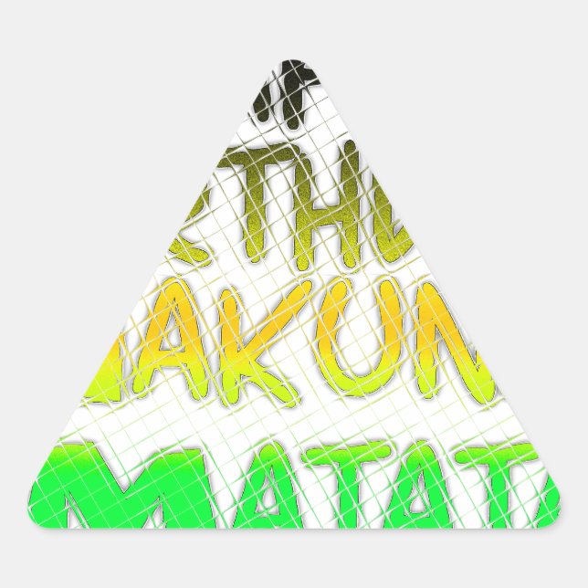Sticker Triangulaire Joyeux anniversaire Hakuna Matata eco Inspirationa (Devant)