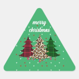 Sticker Triangulaire Joyeux Noël Moderne & Élégant