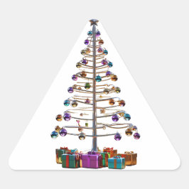 Sticker Triangulaire Joyeux sapin de Noël