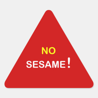 Sticker Triangulaire k9 - Alerte alimentaire ~ NO SESAME.