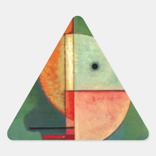 Sticker Triangulaire Kandinsky peinture Abstraite ascendante (Devant)