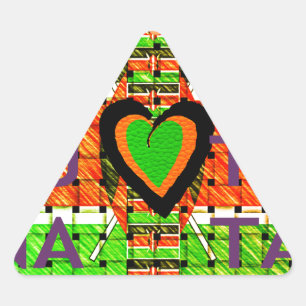 Sticker Triangulaire Kenya : Toute l'Afrique dans un pays - Drapeau tis