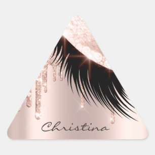 Sticker Triangulaire Kiss Lips Maquillage Artiste Parties scintillant L
