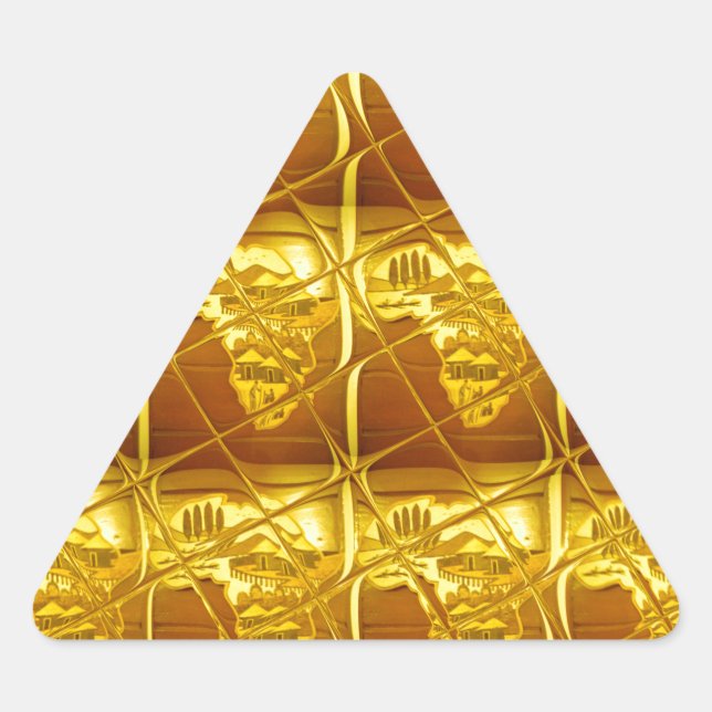 Sticker Triangulaire La promesse d'or de l'Afrique (Devant)