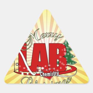 STICKER TRIANGULAIRE LAB CHIMIE NOËL