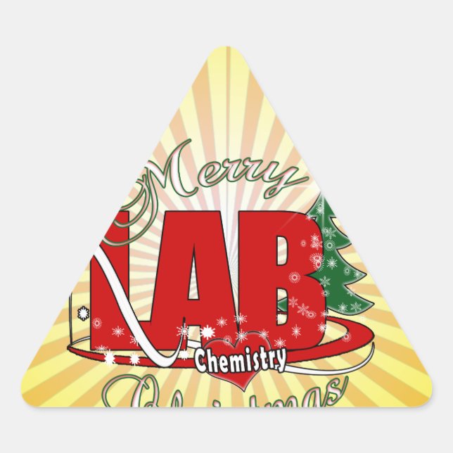 STICKER TRIANGULAIRE LAB CHIMIE NOËL (Devant)