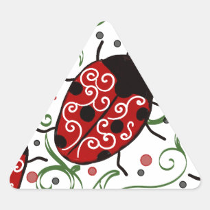 Sticker Triangulaire Ladybug
