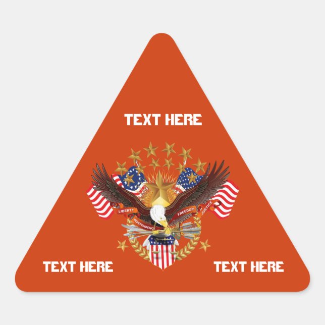 Sticker Triangulaire L'Amérique N'Est Pas Un Triangle Oublié Voir Les N (Devant)