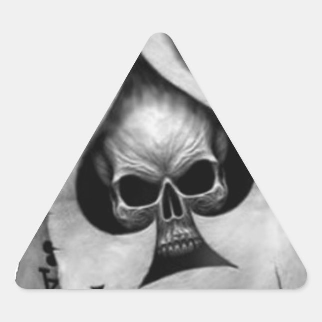 Sticker Triangulaire L'as des pique crâne (Devant)