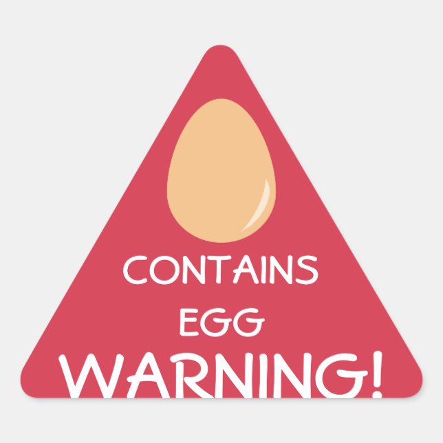Sticker Triangulaire L'avertissement contient l'étiquette d'allergène (Devant)