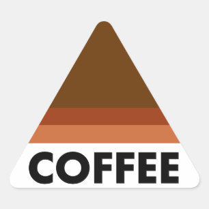 Sticker Triangulaire Le café raye l'autocollant