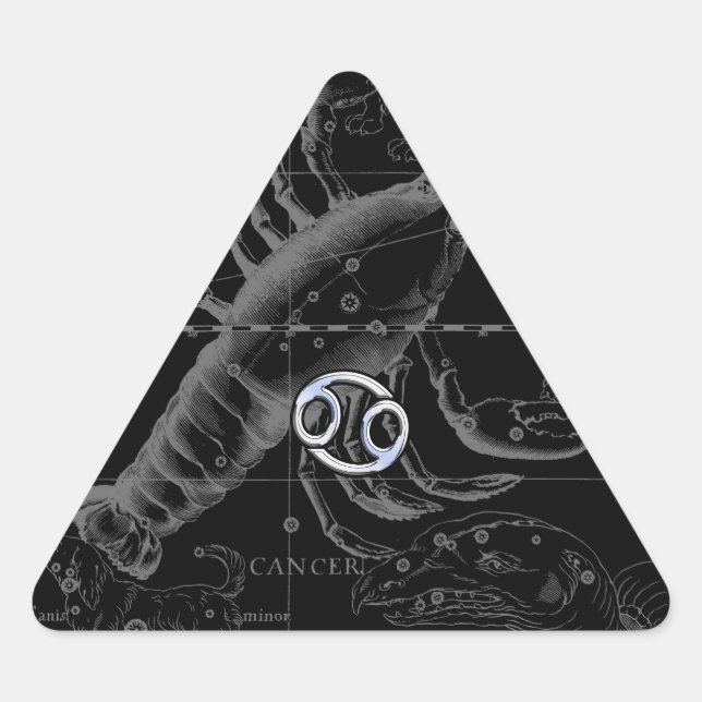Sticker Triangulaire Le chrome aiment la constellation Hevelius de (Devant)