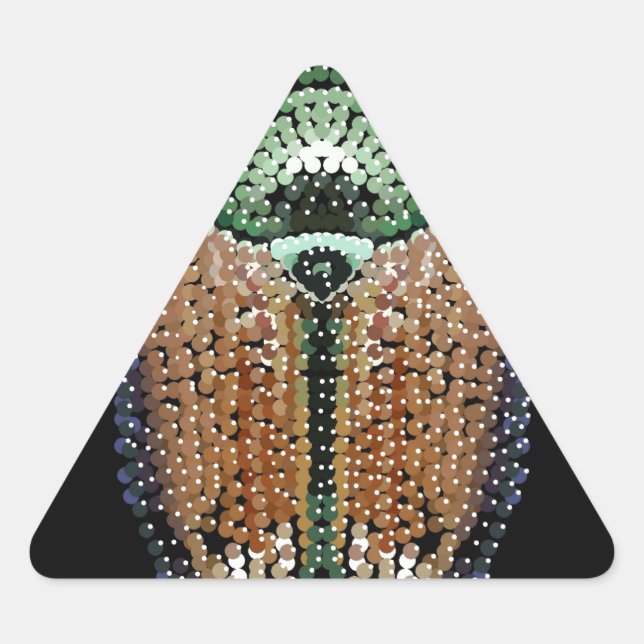 Sticker Triangulaire Le coléoptère japonais (Devant)