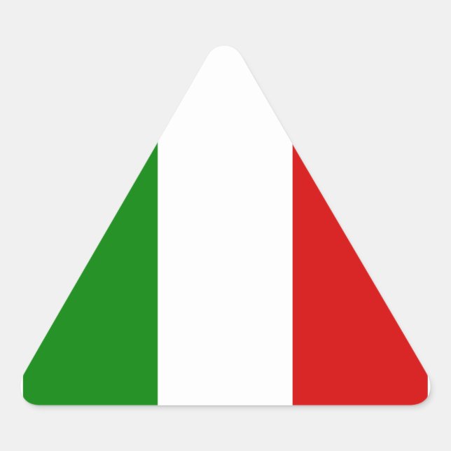 Sticker Triangulaire Le drapeau italien (Devant)