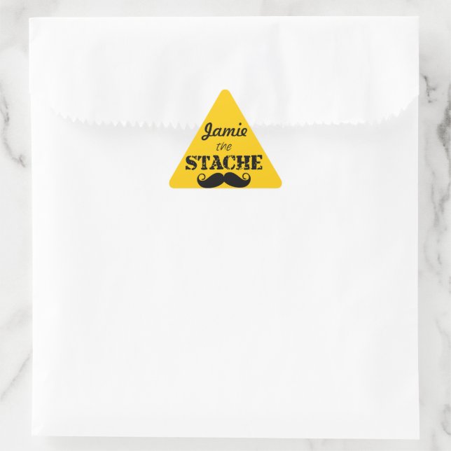 Sticker Triangulaire Le Motif de la moustache Stache (Sac)