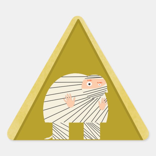 Sticker Triangulaire Le quasimodo comme momie (Devant)