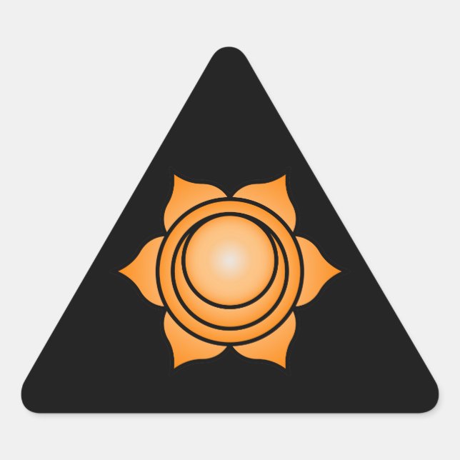 Sticker Triangulaire Le Sacral Chakra (Devant)