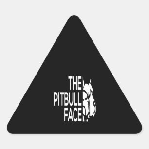 Sticker Triangulaire Le visage Pitbull