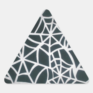 Sticker Triangulaire Le Web du mystère : Piège délicat - Web de l'araig