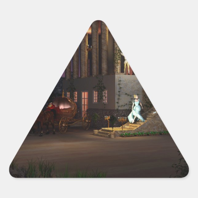 Sticker Triangulaire L'entraîneur de Cendrillon (Devant)