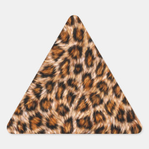 Sticker Triangulaire Leopard Jaguar Chat fourrure Brown Motif-24609