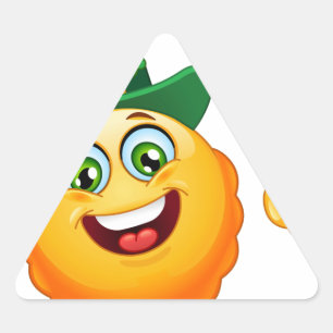 Sticker Triangulaire leprechaun emoji