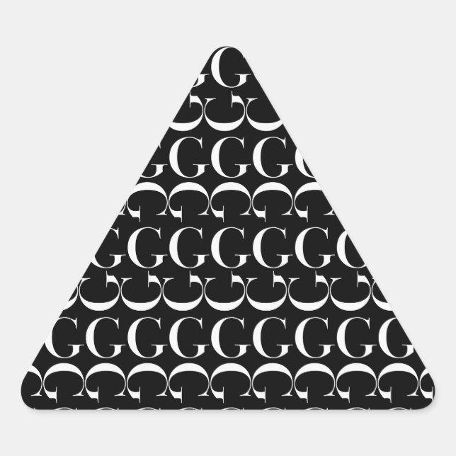 Sticker Triangulaire Lettre initiale G (Devant)