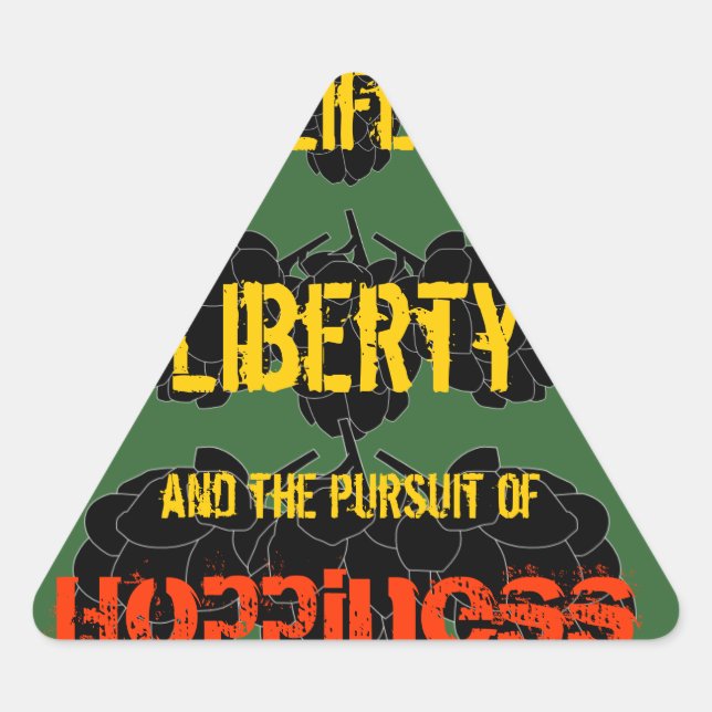 Sticker Triangulaire Liberté de vie et poursuite de l'espérance (Devant)