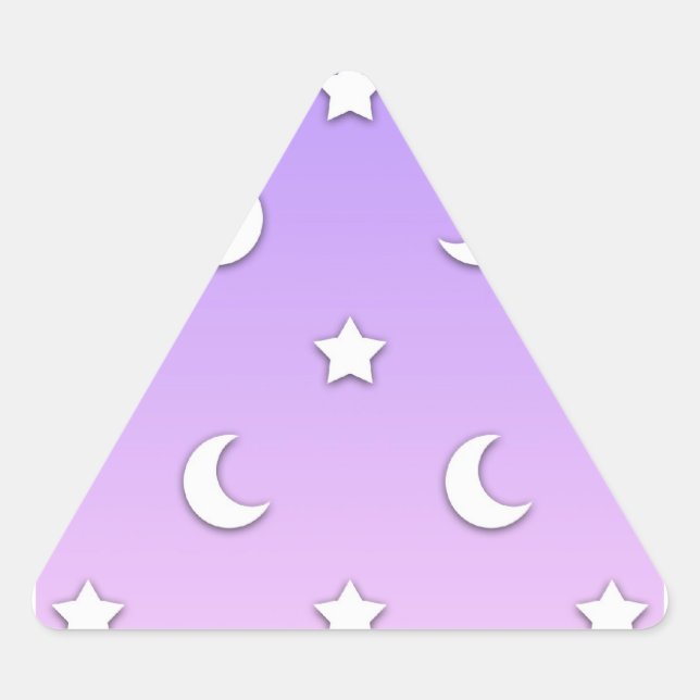 Sticker Triangulaire Little White Stars and Moons Motif (Devant)