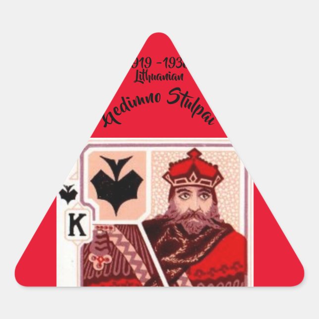 Sticker Triangulaire "Lituanien-gedimino-stulpai" (Devant)