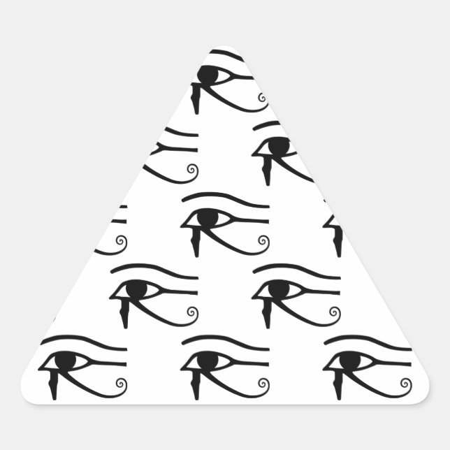 Sticker Triangulaire L'Oeil Du Motif Horus (Devant)