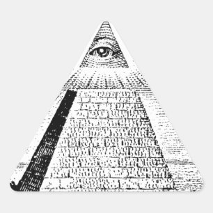 Sticker Triangulaire logo d'illuminati