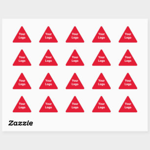 Sticker Triangulaire Logo personnalisé simple et élégant ici société cl