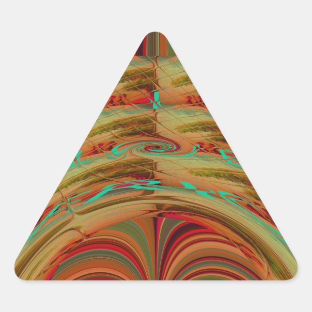 Sticker Triangulaire Magnifique Africain traditionnel Golden Brown Moti (Devant)