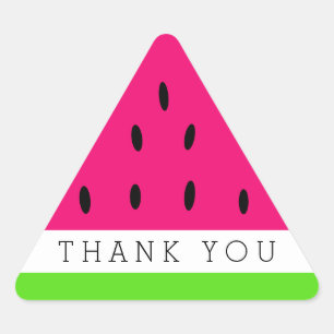 Sticker Triangulaire Merci à tranche de pastèque cuite