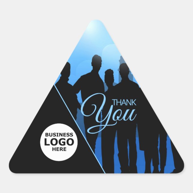 Sticker Triangulaire Merci d'affaires Hommes d'affaires Femmes (Devant)