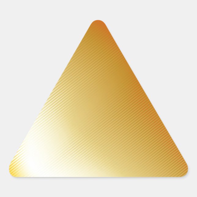 Sticker Triangulaire métal or de haute qualité (Devant)