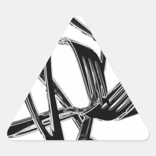 Sticker Triangulaire Métallique