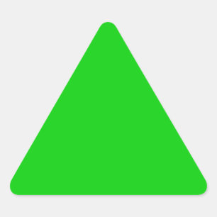 Sticker Triangulaire Modèle Arrière - plan vert choquant - personnalise