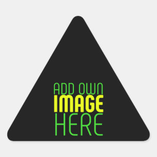 STICKER TRIANGULAIRE MODÈLE DE TEXTE D'IMAGE NOIRE SIMPLE ET MODERNE