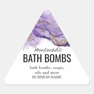 Sticker Triangulaire Modèle d'étiquette de bombe de bain personnalisée